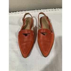 Sperry Top Sider Women’s Size 9 Leather Orange Slingback Sandals